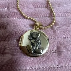 当時物 VINTAGE DISNEY ミニーマウス ハート ロケット ネックレス