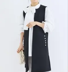 INCEDE スポンジリバー パール付きロングジレ