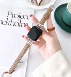 新品未使用☆ Apple Watch レザー 風バンド  ライトブラウン
