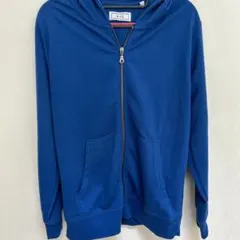 長袖パーカー薄手 Lサイズ ブルー