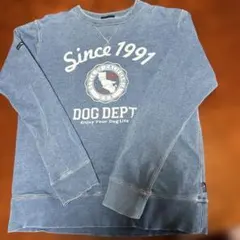 DOG DEPT SANTA MONICAトレーナー ブルー Lサイズ