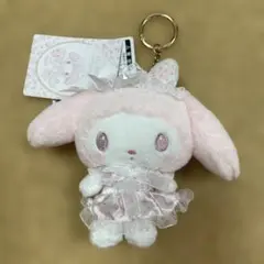 マイメロディ 白いちごのティータイム マスコットキーホルダー ぬいぐるみ サンリオ✦︎マイメロディ 白いちごのティータイム マスコットホルダー