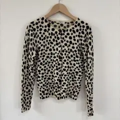 NATURAL BEAUTY BASIC ダルメシアン柄　長袖カーディガン