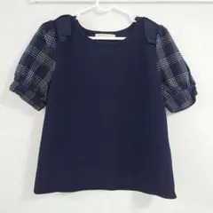 【MAJESTIC LEGON】切り替え袖のデザインが可愛い♡半袖カットソーのサムネイル