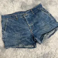 デニムショートパンツ 50 ブルー カジュアル レディース　短パン