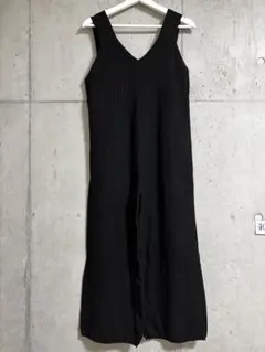 titivate リブニットサロペット ブラック Sのサムネイル