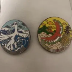 ポケモンGO ぽけふた ルギア ホウオウ ピンバッジ バッジ バラ可能