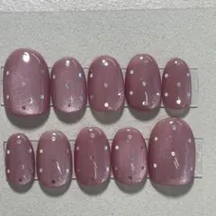 ネイルチップ ショートオーバル ドット マグネット