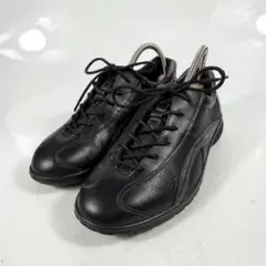 ecco エコー　レザーシューズ（23）コンフォートシューズ　スニーカー黒のサムネイル