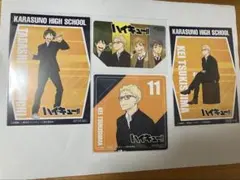 ハイキュー‼︎ まねきねこ　月島蛍コースター＆カード、山口忠カード、フードピック