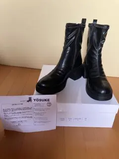 専用‼️YŌSUKE ブラックブーツ 中ヒール