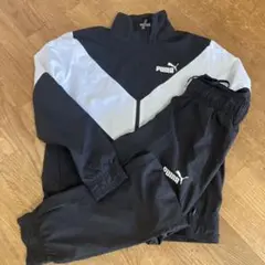 PUMA ジャージセット ブラック/ホワイト S