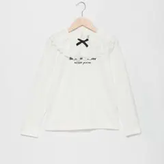 メゾピアノ新品タグ付きレース衿長袖Tシャツ150