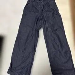 ダークブルー ワイドパンツ デニム