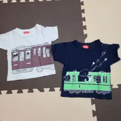 2A OJICO Tシャツ 2枚セット 電車 動物