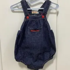 MikiHouse デニムロンパース M 80-90 ミキハウス カバーオール