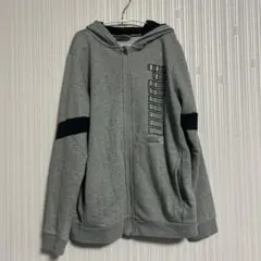 【冬物セール】PUMA ジップアップパーカー グレー 160cm 裏起毛