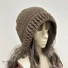 ハンドメイド ボンネット バラクラバ 大人用 かぎ編み B196