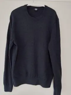 【UNIQLO】ユニクロ クルーネックニット セーター チャコール S