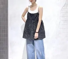 JEANASIS サキゾメジャガードオーバーキャミソール