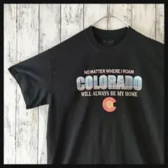 アメリカ古着　半袖Tシャツ　GILDAN　M　COLORADO　ブラック