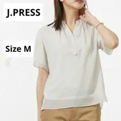 美品【J.PRESS】近年モデル 速乾 サッカーチェック スキッパーカットソーのサムネイル