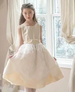 CatherineCottage アイボリー フラワーモチーフドレス 150cm