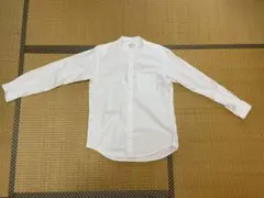 無印良品　紳士　洗いざらしオックススタンドカラー長袖シャツ　白　Mサイズ