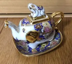 タイ ベンジャロン ハンドメイド 2脚セット 新品タイベンジャロン焼ティーセット