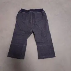 ネイビー チェック柄ポケット パンツ