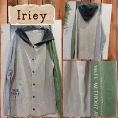 ☆Iriey クレイジーパターン フード付き カーディガン