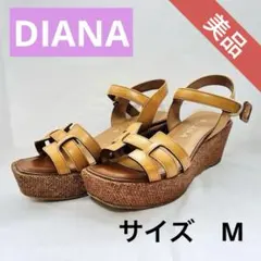 【美品】ダイアナ DIANA 厚底 ウェッジソール ストラップ パナマ サンダルのサムネイル