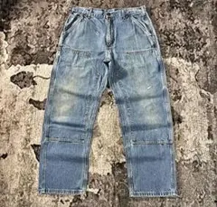 Carhartt YKKチャック　ダブルニーデニムパンツ 極上フェード34×30