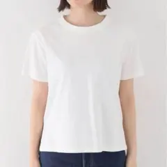 ジャーナルスタンダードラックス✨天竺クルーネック半袖Tシャツ ゆったりワイド白Mのサムネイル