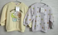 新品ガールズ　女の子　すみっコぐらし 110長袖　トレーナー　トップス　2枚