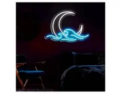 【未使用】調光可能なムーンウェーブネオンサイン サンムーン