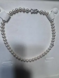 ミキモト MIKIMOTO K18 あこや真珠 ベビーパール クロスネックレス