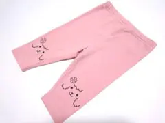 ベビー レギンス ボトムス サマナルパンツ ズボン 90 プードル柄 ピンク