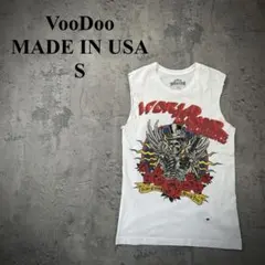 VooDoo（S）USA製＊ワールドツアー＊ノースリーブ＊ボロT＊スカル
