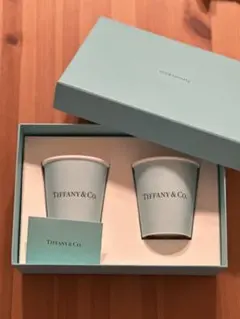 【値下げ】Tiffany & Co. ペーパーカップ ボーンチャイナ ２個セット