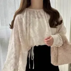 GRL 前後2Way花柄シフォンブラウス [fo1905] アイボリー