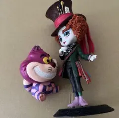 ディズニー　フィギュア　プライズ　マッドハッター　チェシャ猫　Q-pot