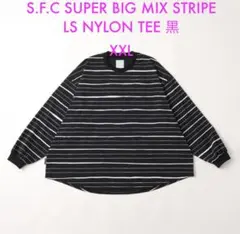SFC SUPER BIG MIX STRIPE NYLON TEE XXL 黒