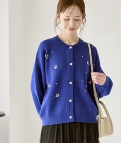 COCO DEAL 小花/ハート刺繍ニットカーディガン - メルカリ
