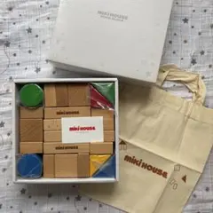 新品★MIKI HOUSE ★木のおもちゃウッドブロック積み木セット★ミキハウスのサムネイル