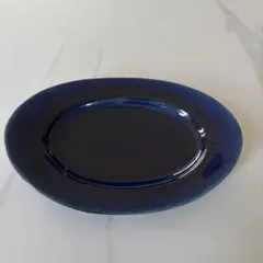 アワビウェア　オーバルプレートSサイズ　ネイビー
