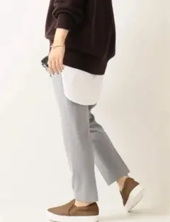 Spick&Span 両面起毛テーパードパンツ