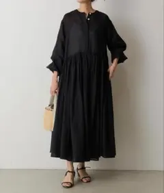 ビアズリー 15quinze レース ワンピース ブラック インナー付 フリー