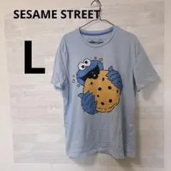 SESAME STREET [L] クッキーモンスター Tシャツ ブルー 半袖