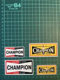 ★4枚セット★耐水ステッカー チャンピオンプラグ Championスパークプラグ